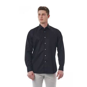 Bagutta Black Cotton Men Men's Shirt